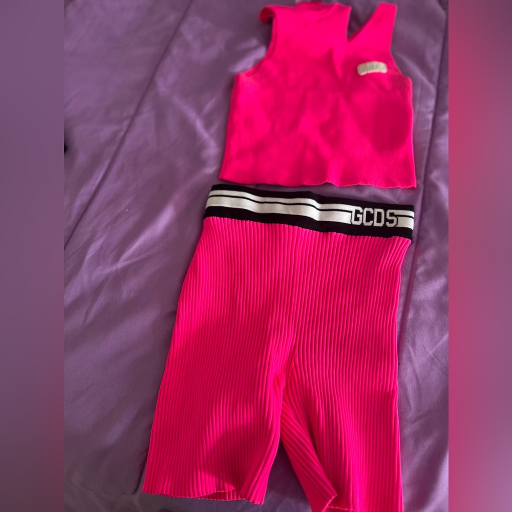 GCDS Biker Short Set Outfit SZ Large